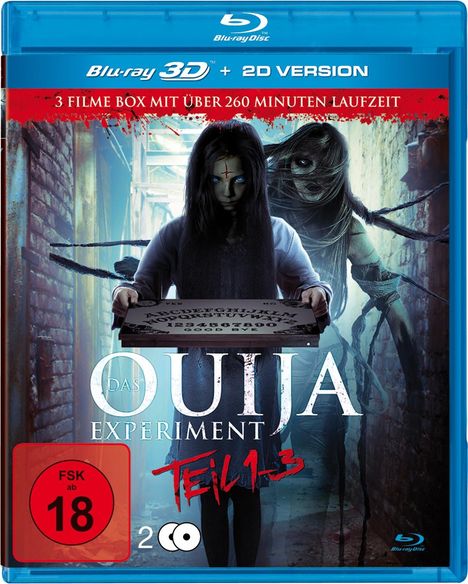 Ouija Experiment Teil 1-3 (3D &amp; 2D Blu-ray), 2 Blu-ray Discs