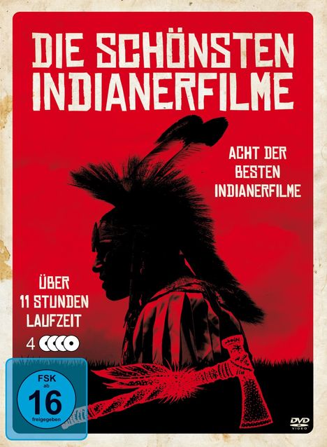 Die schönsten Indianerfilme (8 Filme auf 4 DVDs), 4 DVDs