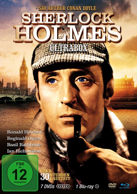 Sherlock Holmes - Ultrabox, 7 DVDs und 1 Blu-ray Disc