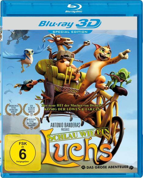 Schlau wie ein Luchs (3D Blu-ray), Blu-ray Disc