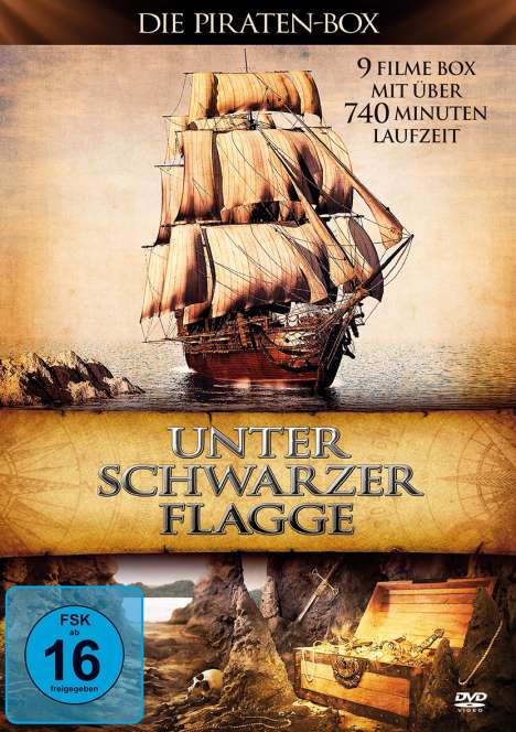 Unter schwarzer Flagge - Die Piraten-Box (9 Filme auf 3 DVDs), 3 DVDs