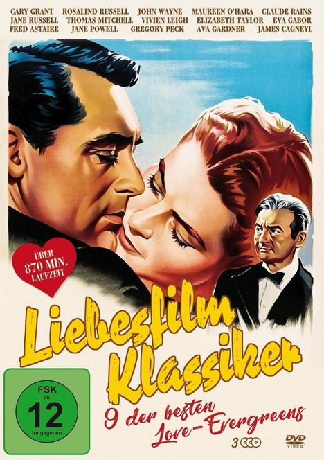 Liebesfilm Klassiker (9 Filme auf 3 DVDs), 3 DVDs