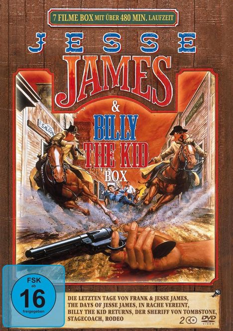 Jesse James &amp; Billy the Kid Box (7 Filme auf 2 DVDs), 2 DVDs