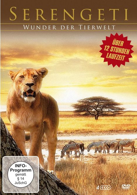 Serengeti - Wunder der Tierwelt, 4 DVDs