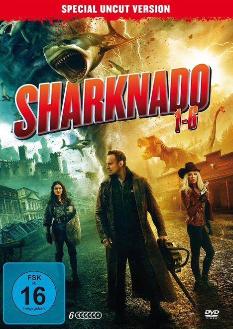 Sharknado 1-6 (Uncut), 6 DVDs