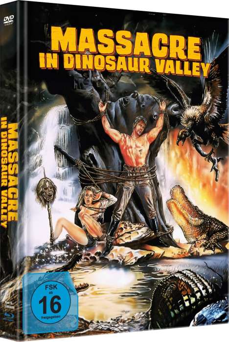 Massacre in Dinosaur Valley (Blu-ray &amp; DVD im Mediabook), 1 Blu-ray Disc und 1 DVD