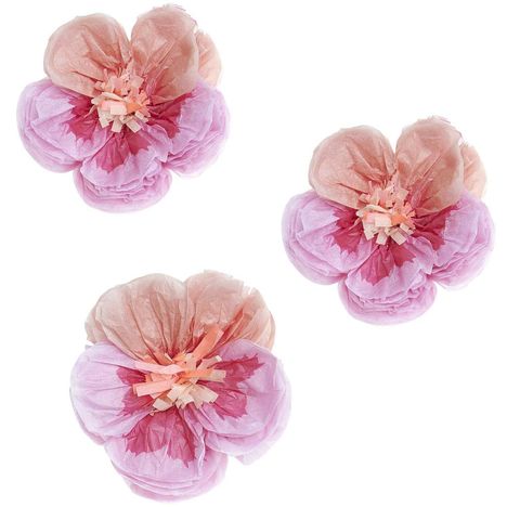 Seidenpapierblumen Stiefmütterchen, Pink, S, FSC MIX, Ø 11 cm, 3 Stk, Diverse