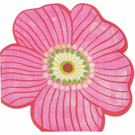 Serviette Pinke Blume, FSC MIX, 20 Stk, 32 x 30,5 cm, 17,5 g/m², Diverse