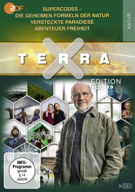 Terra X Vol. 19: Supercodes - Die geheimen Formeln der Natur / Versteckte Paradiese / Abenteuer Freiheit, 3 DVDs