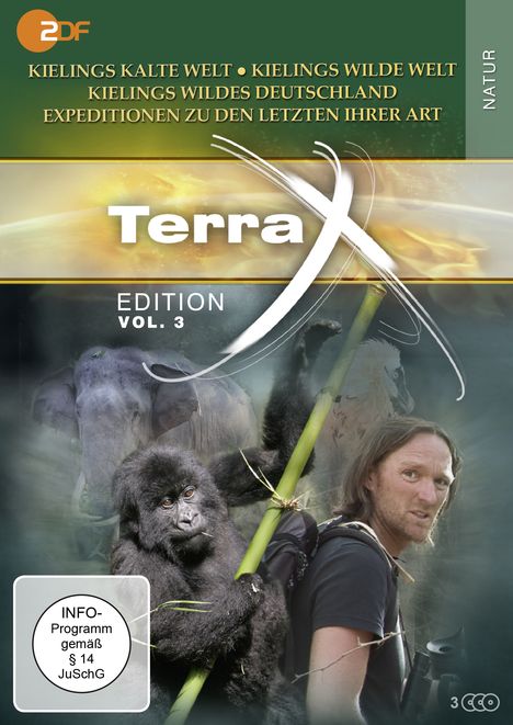 Terra X Vol. 3: Kielings wilde Welt / Kieling: Expeditionen zu den letzten ihrer Art / Kielings wildes Deutschland, 3 DVDs