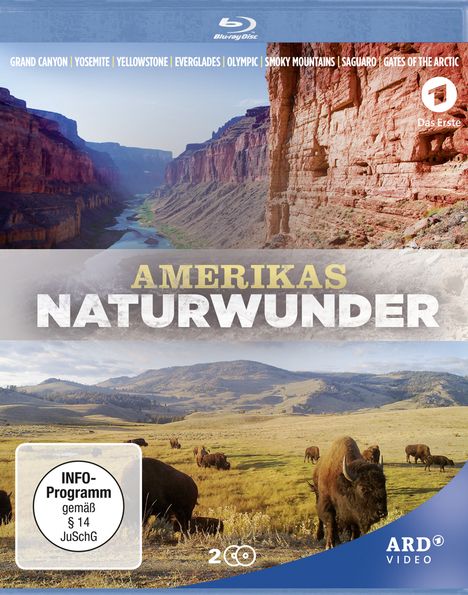 Amerikas Naturwunder (Komplette Serie) (Blu-ray), 2 Blu-ray Discs