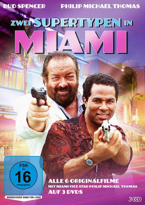 Zwei Supertypen in Miami (Alle 6 Originalfilme), 3 DVDs