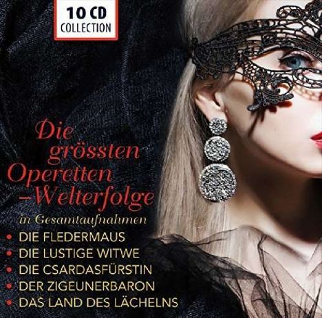 Die größten Operetten-Welterfolge (Gesamtaufnahmen), 10 CDs