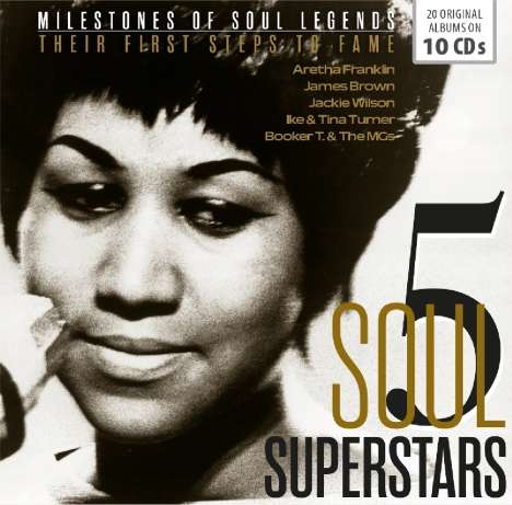 5 Soul Superstars: Their First Steps to Fame (Milestones Of Soul Legends), 10 CDs