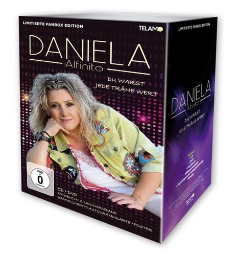 Daniela Alfinito: Du warst jede Träne wert (Fanbox), 1 CD, 1 DVD, 1 Buch und 1 Merchandise