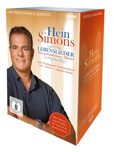Hein Simons (Heintje): Lebenslieder (Limitierte Fanbox), 1 CD, 1 DVD und 2 Merchandise