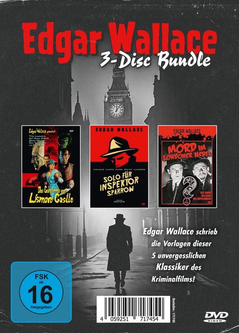 Edgar Wallace (3 Disc-Bundle), 3 DVDs