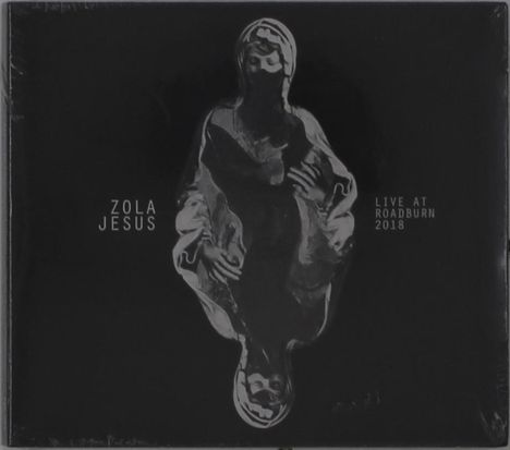 Texte: "Zola Jesus", "Live at Roadburn 2018". Schwarz-weiße Darstellung einer sitzenden Figur.