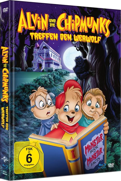 Alvin und die Chipmunks treffen den Werwolf (Blu-ray &amp; DVD im Mediabook), 1 Blu-ray Disc und 1 DVD