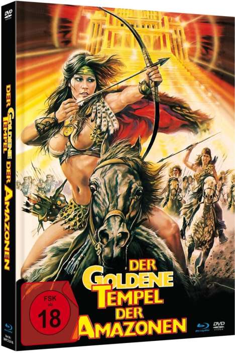 Der goldene Tempel der Amazonen (Blu-ray &amp; DVD im Mediabook), 1 Blu-ray Disc und 1 DVD