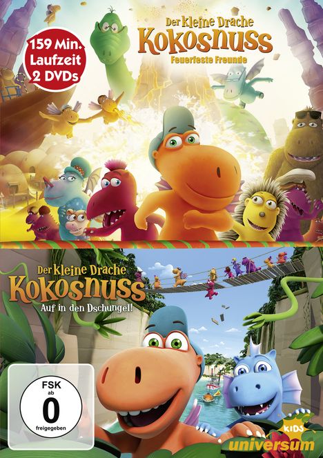 Der kleine Drache Kokosnuss Film 1&2, 2 DVDs