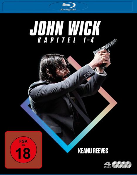 John Wick: Kapitel 1-4 (Blu-ray), 4 Blu-ray Discs