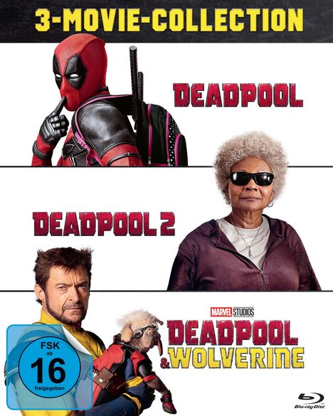 Deadpool 3-Movie-Collection (Blu-ray), 3 Blu-ray Discs