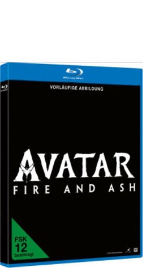 "Vorläufige Abbildung", "AVATAR FIRE AND ASH", Blu-ray Hülle, FSK 12.