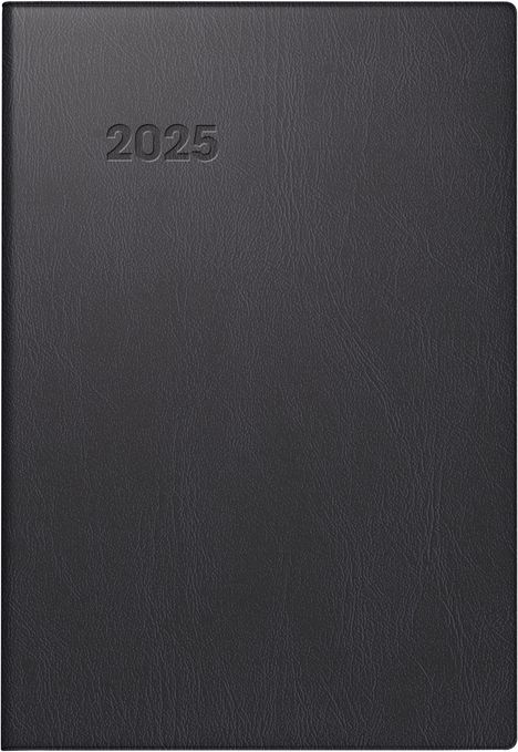Brunnen 1072311905 Taschenkalender Modell 723 (2025)| 2 Seiten = 1 Woche| A7| 160 Seiten| Kunststoff-Einband| schwarz, Buch