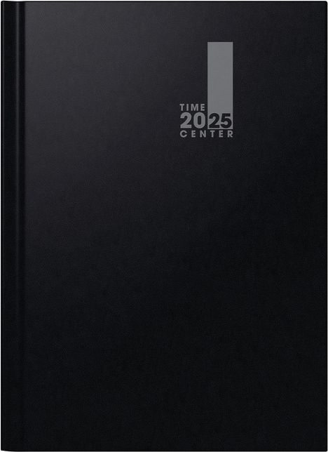 Brunnen 1072440905 Buchkalender TimeCenter Modell 724 (2025)| 2 Seiten = 1 Woche| A4| 336 Seiten| Baladek-Einband| schwarz, Buch