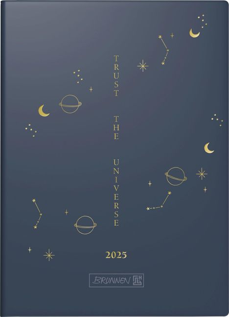 Brunnen 1073112015 Taschenkalender Modell 731 (2025) "Universe"| 2 Seiten = 1 Woche| A6| 144 Seiten| Grafik-Einband| dunkelblau, Buch