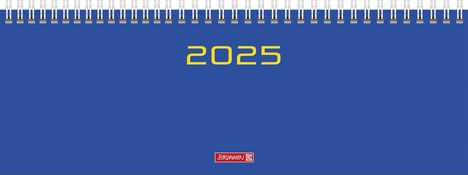 Brunnen 1077261035 Querterminbuch Modell 772 (2025)| 2 Seiten = 1 Woche| 297 × 105 mm| 112 Seiten| Karton-Einband| blau, Kalender