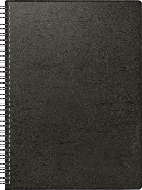 Brunnen 1078101905 Buchkalender Modell 781 (2025)| 2 Seiten = 1 Woche| A4| 144 Seiten| Kunststoff-Einband| schwarz, Buch