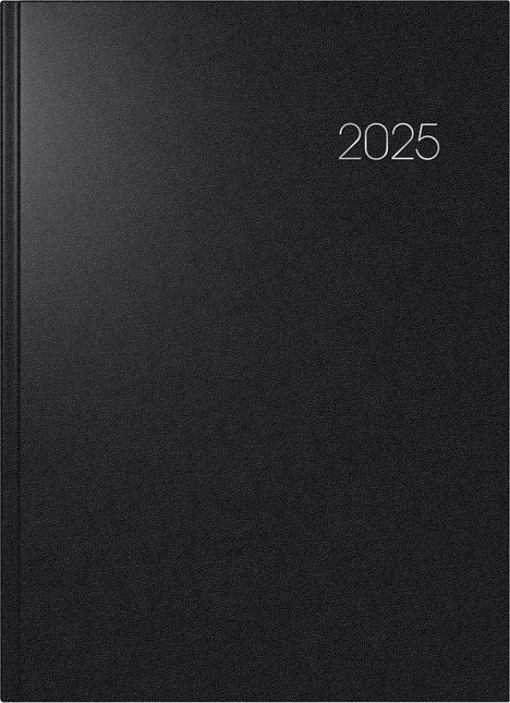 Brunnen 1078760905 Buchkalender Modell 787 (2025)| 1 Seite = 1 Tag| A4| 416 Seiten| Balacron-Einband| schwarz, Buch