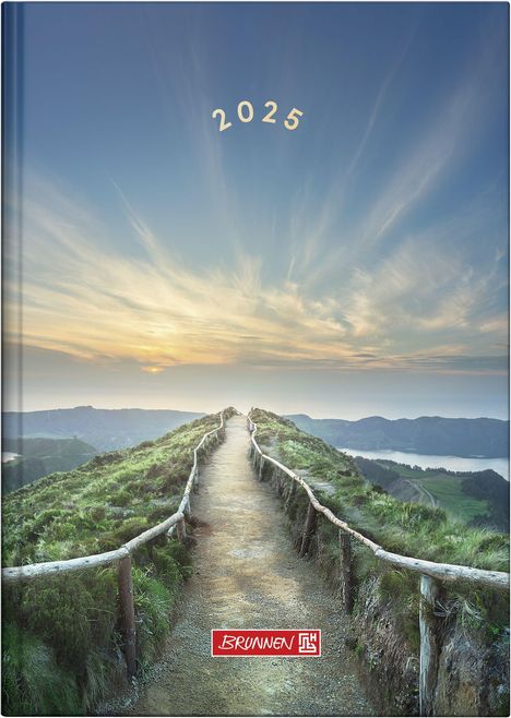 Brunnen 1079515035 Buchkalender Modell 795 (2025) "Mountain Trail"| 1 Seite = 1 Tag| A5| 352 Seiten| Grafik-Einband| bunt, Buch