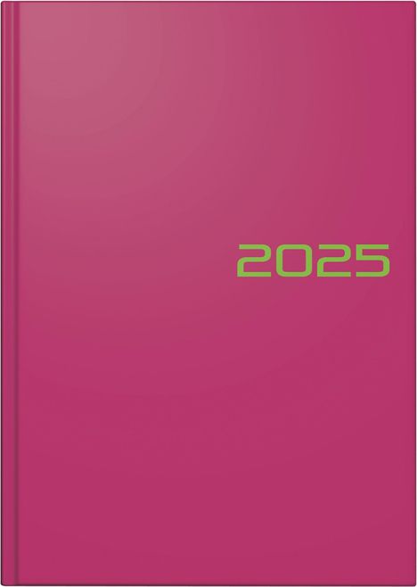 Brunnen 1079561645 Buchkalender Modell 795 (2025)| 1 Seite = 1 Tag| A5| 352 Seiten| Balacron-Einband| pink, Buch