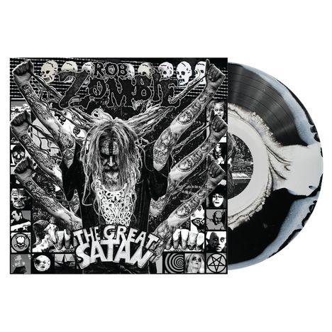Rob Zombie: The Great Satan (Limited Indie Exclusive Edition) (Black/White Swirl Vinyl), LP