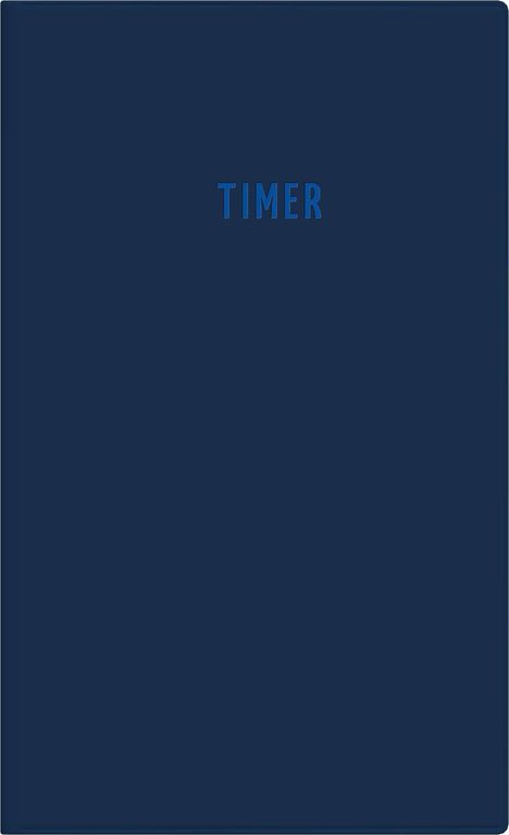 Text "TIMER" zentriert, dunkelblauer Hintergrund.