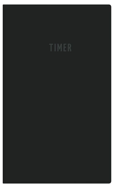 Text "TIMER" auf einem schlichten, schwarzen Hintergrund.