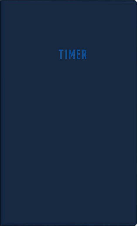 Der Text "TIMER" steht mittig auf einem dunkelblauen Hintergrund.