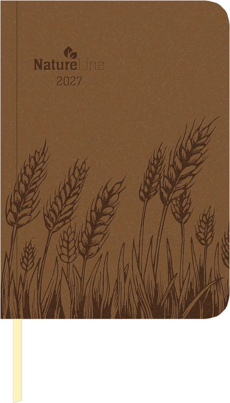 „NatureLine 2027“ auf braunem Hintergrund, darunter gezeichnete Weizenähren in dunklerem Braun.