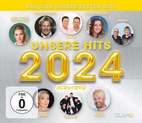 Unsere Hits 2024, 2 CDs und 1 DVD