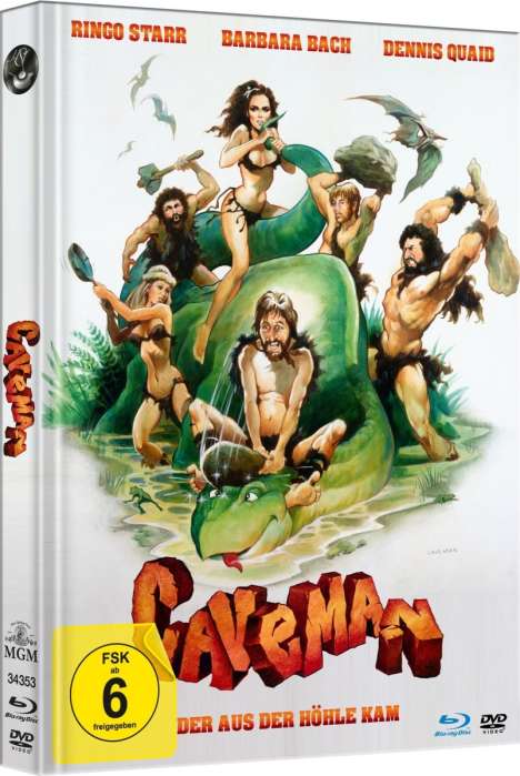 Caveman (1981) (Blu-ray &amp; DVD im Mediabook), 1 Blu-ray Disc und 1 DVD