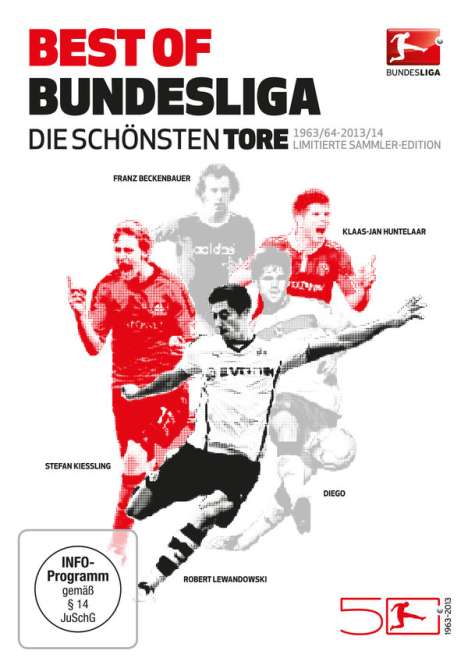 Best of Bundesliga: Die schönsten Tore 1963-2014 (limitierte Sammler-Edition), 6 DVDs