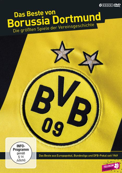 Das Beste von Borussia Dortmund: Die größten Spiele der Vereinsgeschichte, 6 DVDs