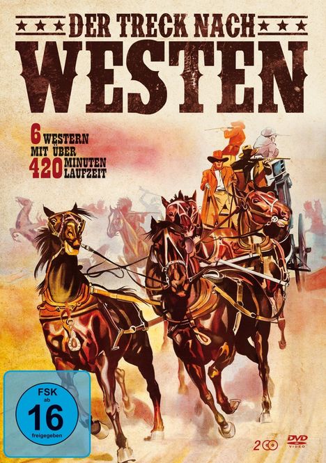 Der Treck nach Westen (6 Filme auf 2 DVDs), 2 DVDs