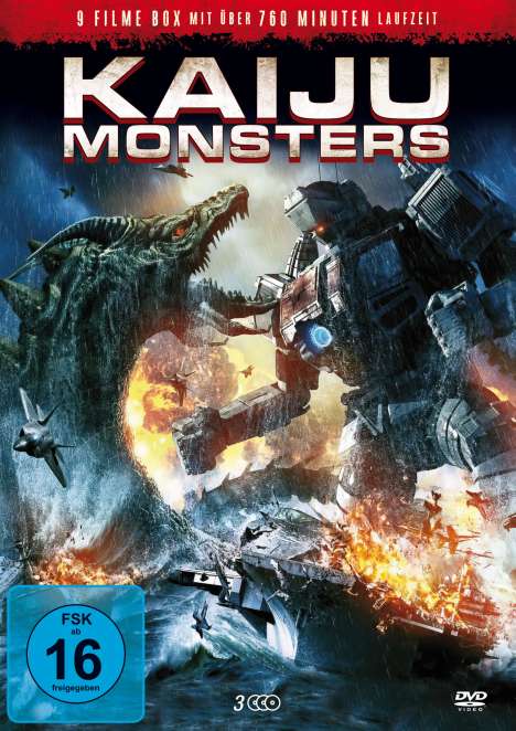 Kaiju Monsters (9 Filme auf 3 DVDs), 3 DVDs