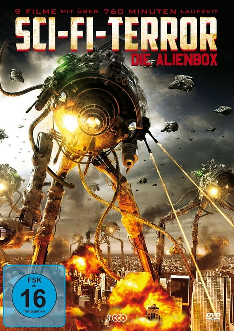 Sci-Fi-Terror - Die Alienbox  (9 Filme auf 3 DVDs), 3 DVDs