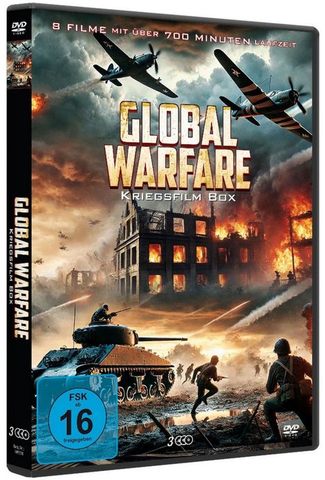 Global Warfare - Kriegsfilm Box (8 Filme auf 3 DVDs), 3 DVDs