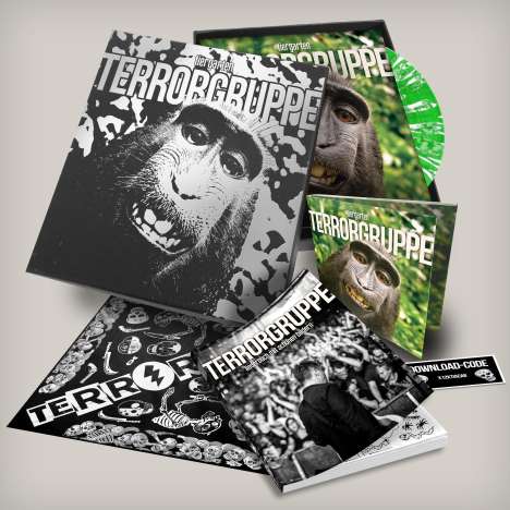 Terrorgruppe: Tiergarten (Limited Edition) (Green Sparkled Glitter Vinyl) (+ Lieder-/Comicbuch + Bandana), 1 LP und 1 CD